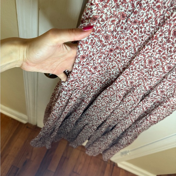 Tory Burch Floral Tiered Cotton-Silk Short Sleeve Midi Dress size 4 - Picture 5 of 8